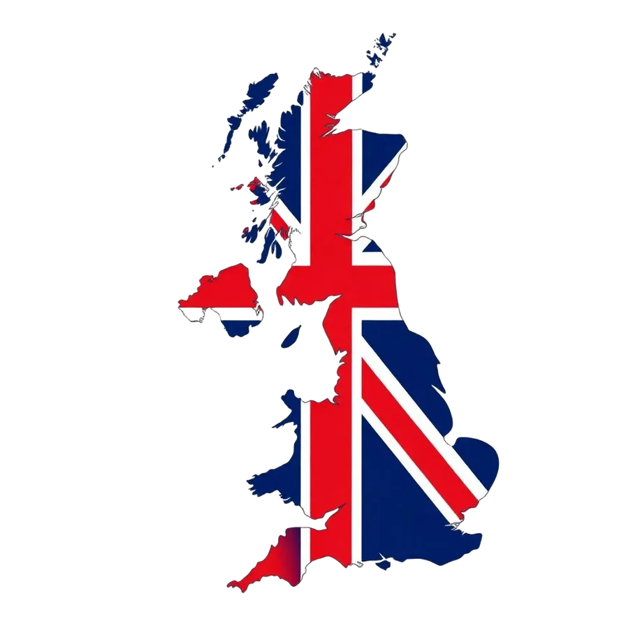 İngiltere'de eğitim — İngiltere bayrağı ve Londra simgeleri, güvenilir yurtdışı eğitim danışmanlığı
